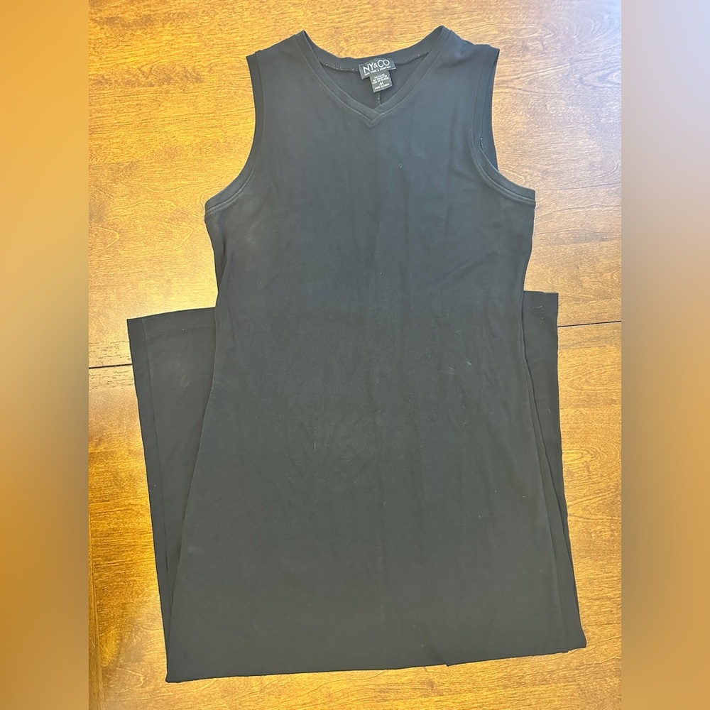 New York & Company Black Sleeveless Maxi Dress